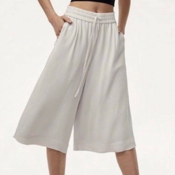 BABATON | black cropped wide-legged culotte pants - Picture 6 of 12